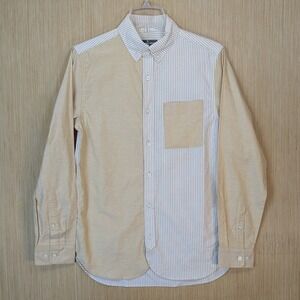 Houston White X Target Shirt Mens Small White Striped Colorblock Button Down